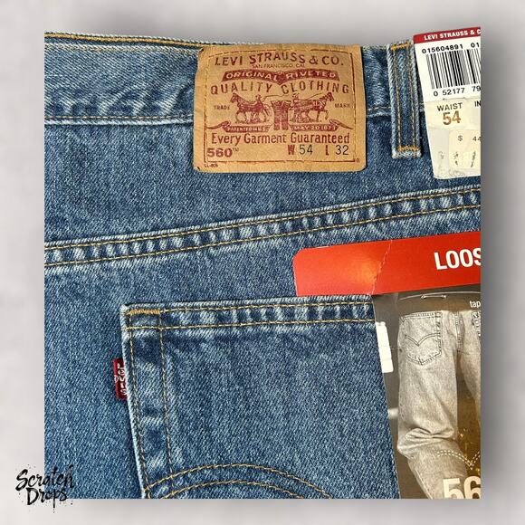 Levi's Men's 560 Loose Fit Tapered Leg Jeans W54 L32 Classic Comfortable Denim - Picture 7 of 9